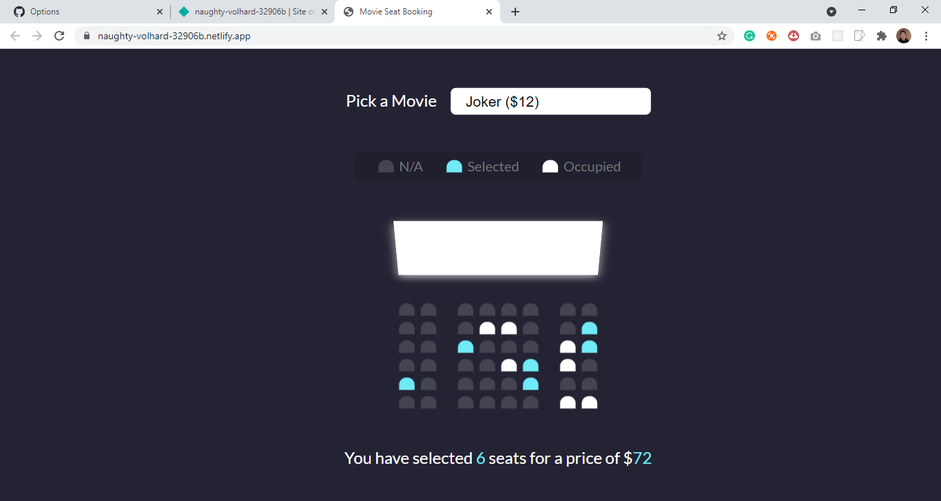 Movie Booking Page